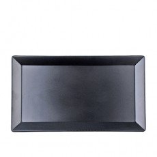IT-HW2029B Rectangular Plates, Matte Black, Melamine, 11.25(w)x6.5(d)x0.75(h) inch – 12 each