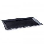 IT-HW2029B Rectangular Plates, Matte Black, Melamine, 11.25(w)x6.5(d)x0.75(h) inch – 12 each