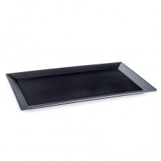 IT-HW2029B Rectangular Plates, Matte Black, Melamine, 11.25(w)x6.5(d)x0.75(h) inch – 12 each