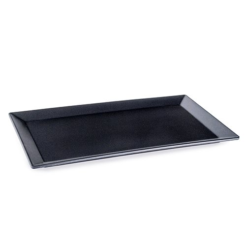 IT-HW2029B Rectangular Plates, Matte Black, Melamine, 11.25(w)x6.5(d)x0.75(h) inch – 12 each