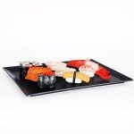 IT-HW2031B Rectangular Plates, Matte Black, Melamine, 12.75(w)x9(d)x0.75(h) inch – 16 each