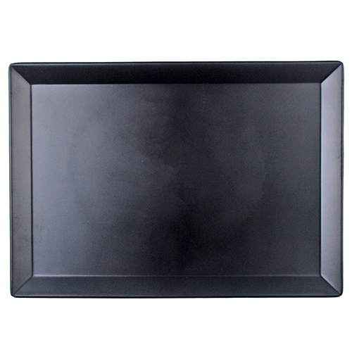 IT-HW2031B Rectangular Plates, Matte Black, Melamine, 12.75(w)x9(d)x0.75(h) inch – 16 each