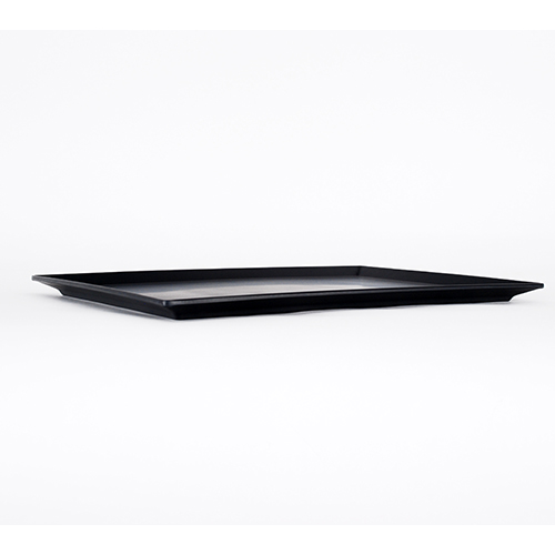IT-HW2031B Rectangular Plates, Matte Black, Melamine, 12.75(w)x9(d)x0.75(h) inch – 16 each