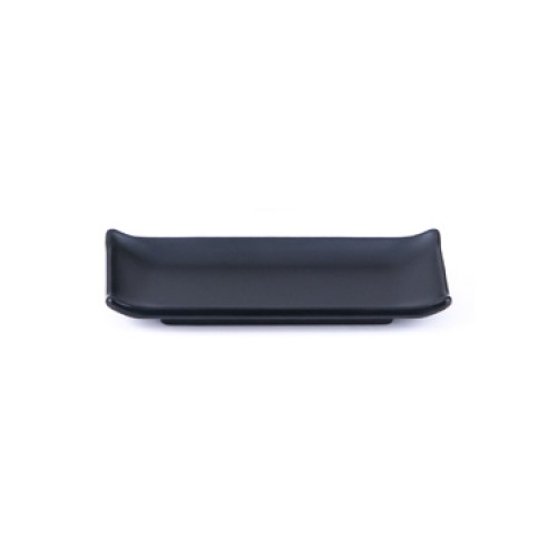 IT-Y19B Rectangular Plates, Matte Black Color, Melamine, 8.75(w)x3.75(d) x 1(h) inch – 12 each