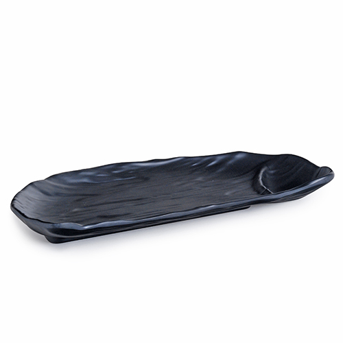 IT-Y3111B Oval Divided Plates, Matte Black Color, Melamine, 11(w)x4.5(d)x1(h) inch – 10 each