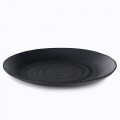 IT-Y7006B Round Plates, Matte Black Color, Melamine, 6.25(w)x6.25(d)x0.75(h) inch – 24 each