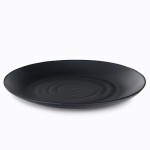 IT-Y7007B Round Plates, Matte Black Color, Melamine, 7.25(w) x7.25(d)x0.75(h) inch – 20 each
