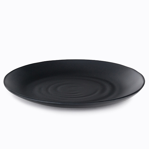 IT-Y7007B Round Plates, Matte Black Color, Melamine, 7.25(w) x7.25(d)x0.75(h) inch – 20 each