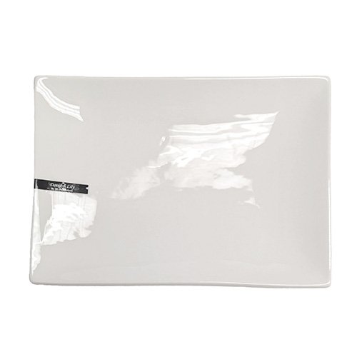 David&Lilly J0879 Rectangular Plates, White, Ceramic, 11.75(w) x 8.25(d) x 1(h) inch – 12 each
