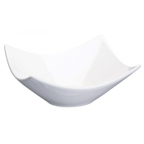 Sam&Squito B139-01 Square Bowl, White, Ceramic, 6.25(w) x 6.25(d) x1.75(h) inch – 12 each
