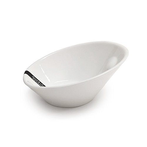 David&Lilly J4308 Skewed Bowls, White, Ceramic, 6.25(w) x 5.75(d) x 3(h) inch – 12 each