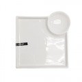 David&Lilly J4994 Square Plate w/ Sauce Dish, White, Ceramics, 7(w) x 7(d) x 1.25(h) inch – 12 each