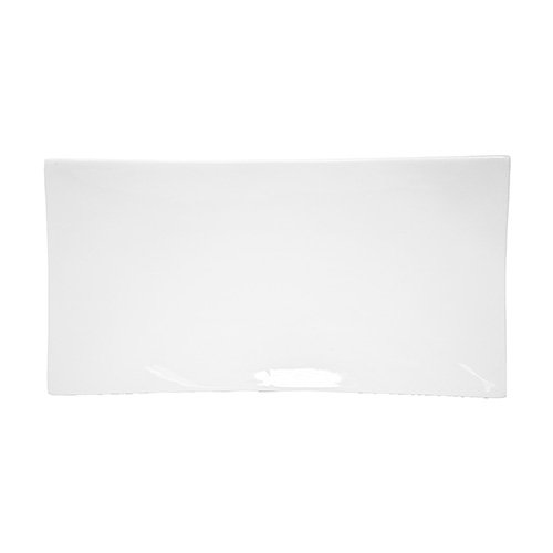David&Lilly J6666 Rectangular Plates, White, Ceramic, 14.25(w) x 5.25(d) x 1.25(h) inch – 18 each