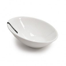 David&Lilly J7342 Skewed Bowls, White, Ceramic, 7(w) x 3.25(d) x 2(h) inch – 12 each