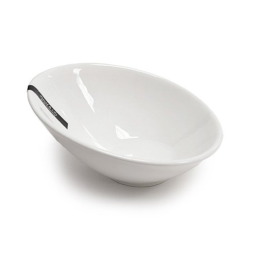 David&Lilly J7342 Skewed Bowls, White, Ceramic, 7(w) x 3.25(d) x 2(h) inch – 12 each