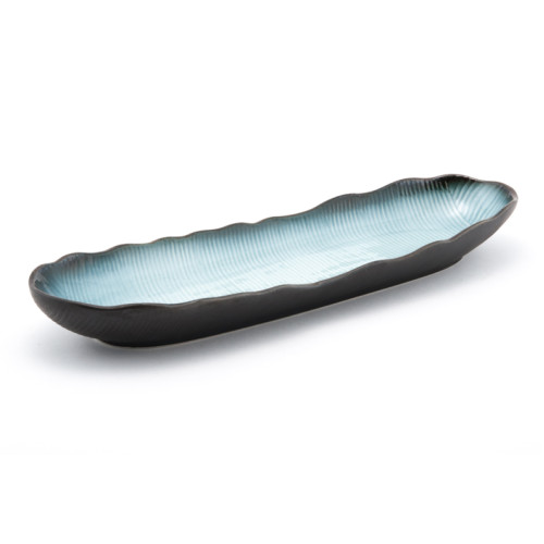 JX213-S Platter, Oval, Green Ceramic, 13.25(w) x 4(d) x 1.25(h) – 12 each
