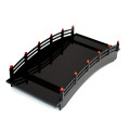 N2-231-05 Black Color Plastic Lacquer Sushi Bridge, 17 x 8.5 inch, 1 each