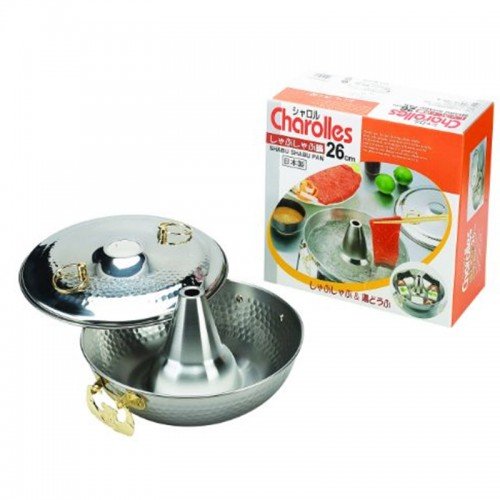 TK-4 TAKEKOSHI 10 inch (26cm) Aluminum Shabu-Shabu Hot Pot Pan w/ Lid