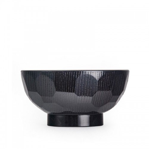 WF101 Soup Bowls, 12oz Capacity, Plastic Lacquer, Black/Red Color, 4.5(w) x 4.5(w) x 2.25(h) inch – 10 each