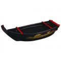 WM874 Sushi Boat, Black/Red/Gold Color, Plastic/Lacquer, 17(w)x7(d)x4(h) inch