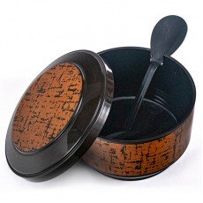 WZ2-G Rice Container with Lid and Spoon, 7 x 4 inch, Made in Japan, 1 each
