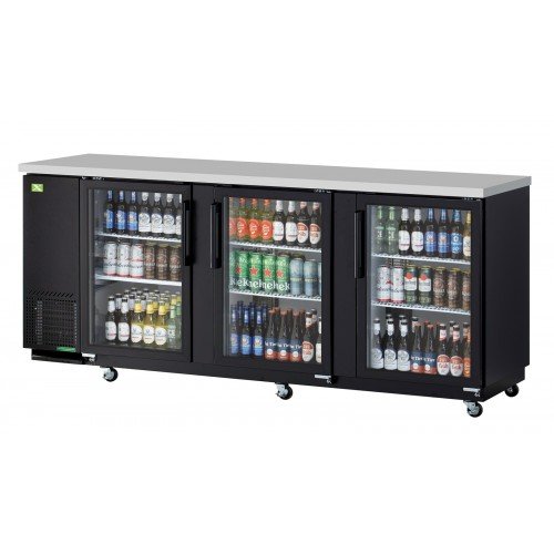 RefrigerationX XBB-4SG-N 90-3/8 inch Back Bar Refrigerator