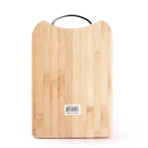Y1319 Cutting Board, Bamboo, Stainless Steel Handle, 12.5(w) x 8(d) x 0.5(h) inch