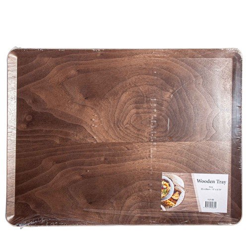 YJT-06 Wooden Tray, Rectangular, 13(w) x 9.75(d) x 1(h) inch – 2 each