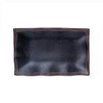 IT-F54009TM Rectangular Plates, Matte Black/Brown Color, Melamine, 8.75(w)x6(d)x1(h) inch – 24 each