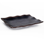 IT-F54009TM Rectangular Plates, Matte Black/Brown Color, Melamine, 8.75(w)x6(d)x1(h) inch – 24 each