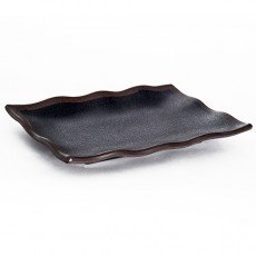 IT-F54009TM Rectangular Plates, Matte Black/Brown Color, Melamine, 8.75(w)x6(d)x1(h) inch – 24 each