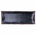 IT-F54011TM Temoku Rectangular Plates, Matte Black/Brown Color, Melamine, 10.75(w)x(4.25(d)x0.75(h) inch – 9 each