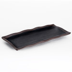 IT-F54011TM Temoku Rectangular Plates, Matte Black/Brown Color, Melamine, 10.75(w)x(4.25(d)x0.75(h) inch – 9 each