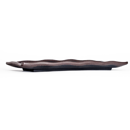 IT-F54011TM Temoku Rectangular Plates, Matte Black/Brown Color, Melamine, 10.75(w)x(4.25(d)x0.75(h) inch – 9 each