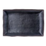 IT-F54115TM Rectangular Plates, Matte Black/Brown Color, Melamine, 14.5(w)x10(d)x1.5(h) inch - 12 each