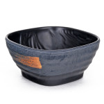 IT-J1308G Square Bowls, 10oz, Black/ Gold Color, Melamine, 4.25(w) x 4.25(d) x 2(h) inch – 24 each