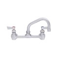 Fisher 3253 8 inch Center Wall-Mounted Faucet with 12 inch Swing Spout and Lever Handles, NSF Listed, 1 each