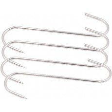 6 inch Stainless Steel S Hook, 3 each
