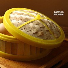 11MS Dim-Sum Bamboo Steamer, 5-1/2 Diameter x 2-3/4 Height inch, 12 each