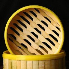 11MS Dim-Sum Bamboo Steamer, 5-1/2 Diameter x 2-3/4 Height inch, 12 each