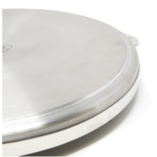 Gas One CM-200 Stainless Steel Round Flat Comal Grill with Handles