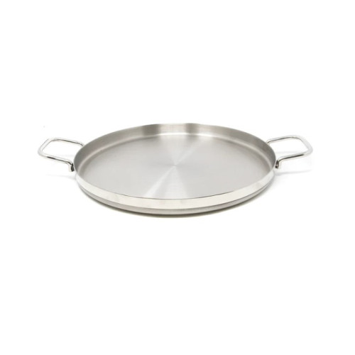 Gas One CM-200 Stainless Steel Round Flat Comal Grill with Handles