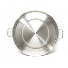 Gas One CM-500 Stainless Steel Round Concave Up Comal Grill with Handles