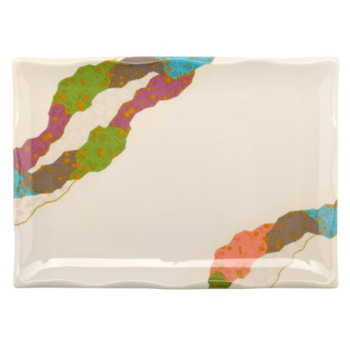 GET 142-24-CO Contemporary Melamine Rectangular Platter, 9.25 x 6.5 inch, NSF Listed, 12 each