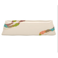 GET 142-28-CO Contemporary Melamine Rectangular Platter, 11 x 4.5 inch, NSF Listed, 12 each