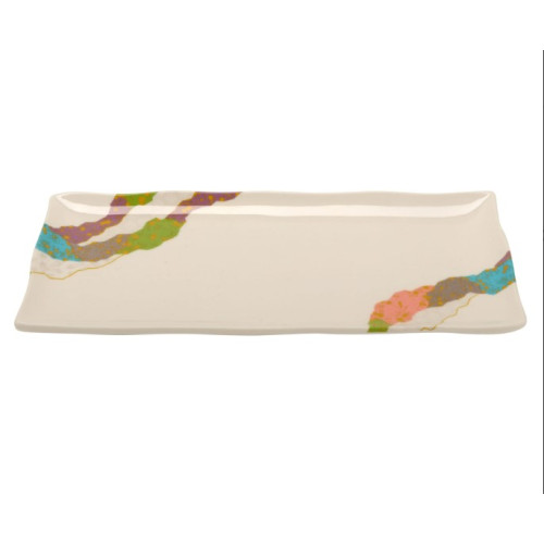 GET 142-28-CO Contemporary Melamine Rectangular Platter, 11 x 4.5 inch, NSF Listed, 12 each
