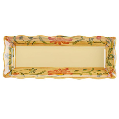 GET ML-87-VN 1.8qt Venetian™ Yellow Melamine Tray, 17.5 x 6.75 x 2 inch, NSF Listed, 1 each