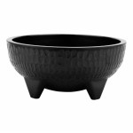 GET MOJ-802-BK 10oz, Black Melamine Round Molcajete Bowl, 5 x 2.5 inch, NSF Listed, 12 each