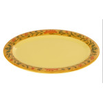 GET OP-135-VN Venetian™ Yellow Melamine Oval Platter, 13.5 x 10.25 inch, NSF Listed, 12 each