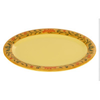 GET OP-135-VN Venetian™ Yellow Melamine Oval Platter, 13.5 x 10.25 inch, NSF Listed, 12 each